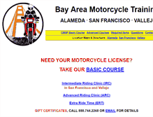 Tablet Screenshot of motorcycleschool.com